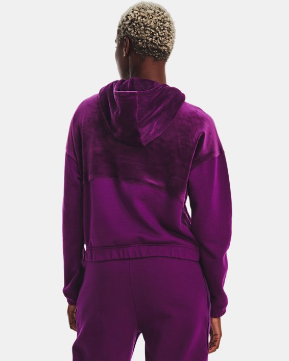 Women's UA Journey Fleece Hoodie, Purple, pdpMainDesktop image number 1